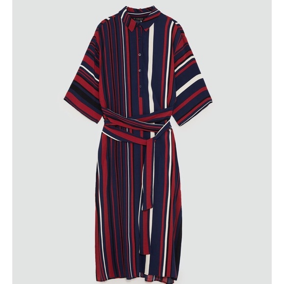 Zara Dresses & Skirts - Zara Stripe Shirt Dress New
